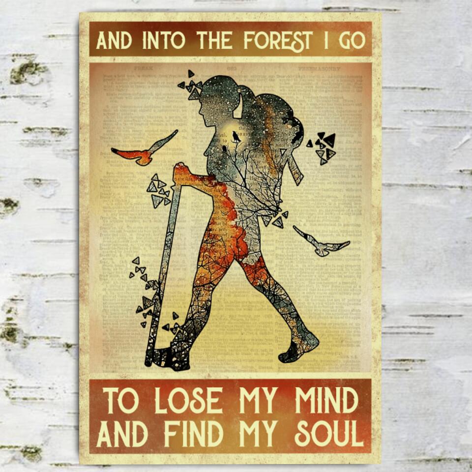 And Into The Forest I Go- Personalized Metal Sign, Gift Camping Lover