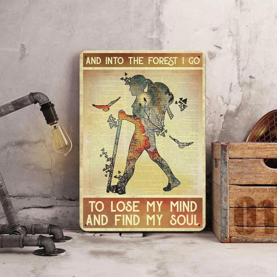 And Into The Forest I Go- Personalized Metal Sign, Gift Camping Lover