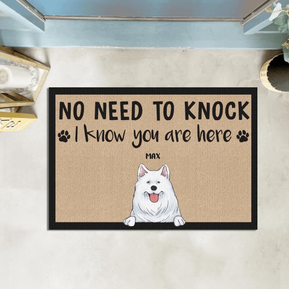No Need To Knock We Know You Are Here -Personalized Doormat