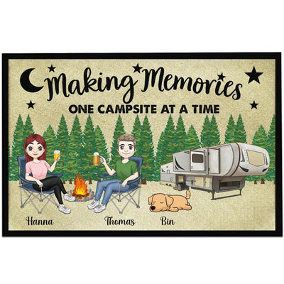 Making Memories One Campsite At A Time - Personalize Camping Doormat, Gift For Camper
