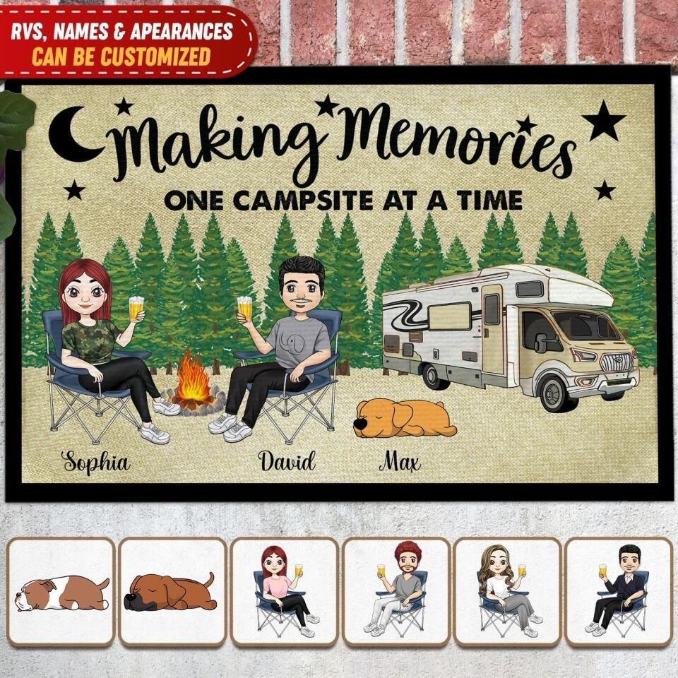 Making Memories One Campsite At A Time - Personalize Camping Doormat, Gift For Camper