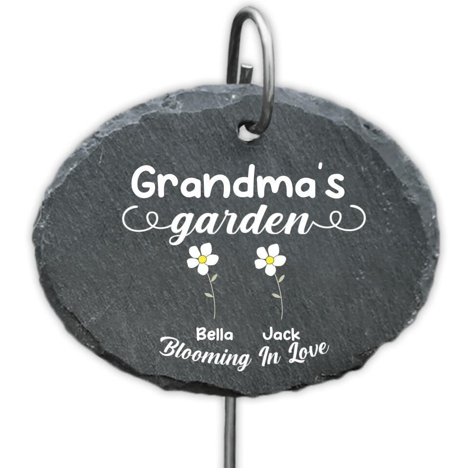 Custom Flower, Personalized Gift For Her - Personalized Garden Slate, Gift For Garden Lovers