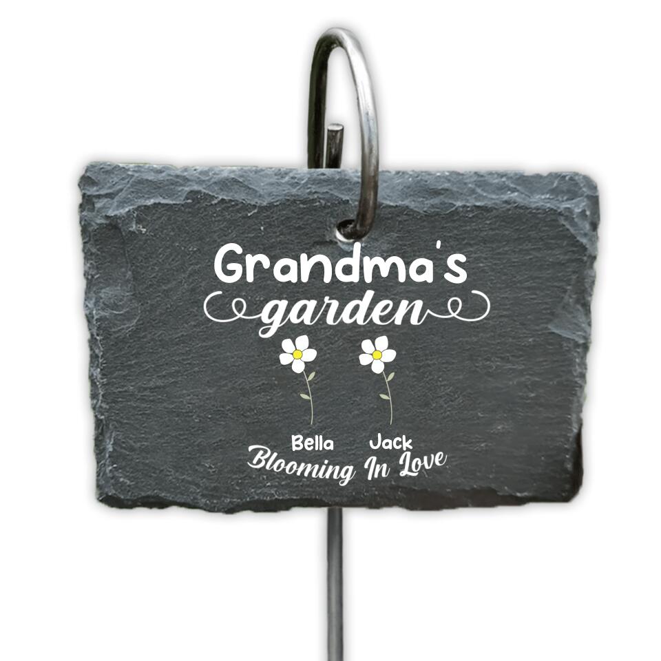 Custom Flower, Personalized Gift For Her - Personalized Garden Slate, Gift For Garden Lovers