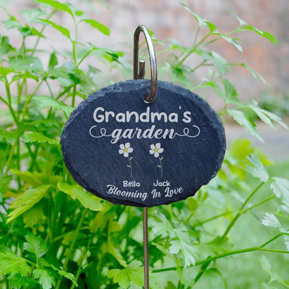 Custom Flower, Personalized Gift For Her - Personalized Garden Slate, Gift For Garden Lovers