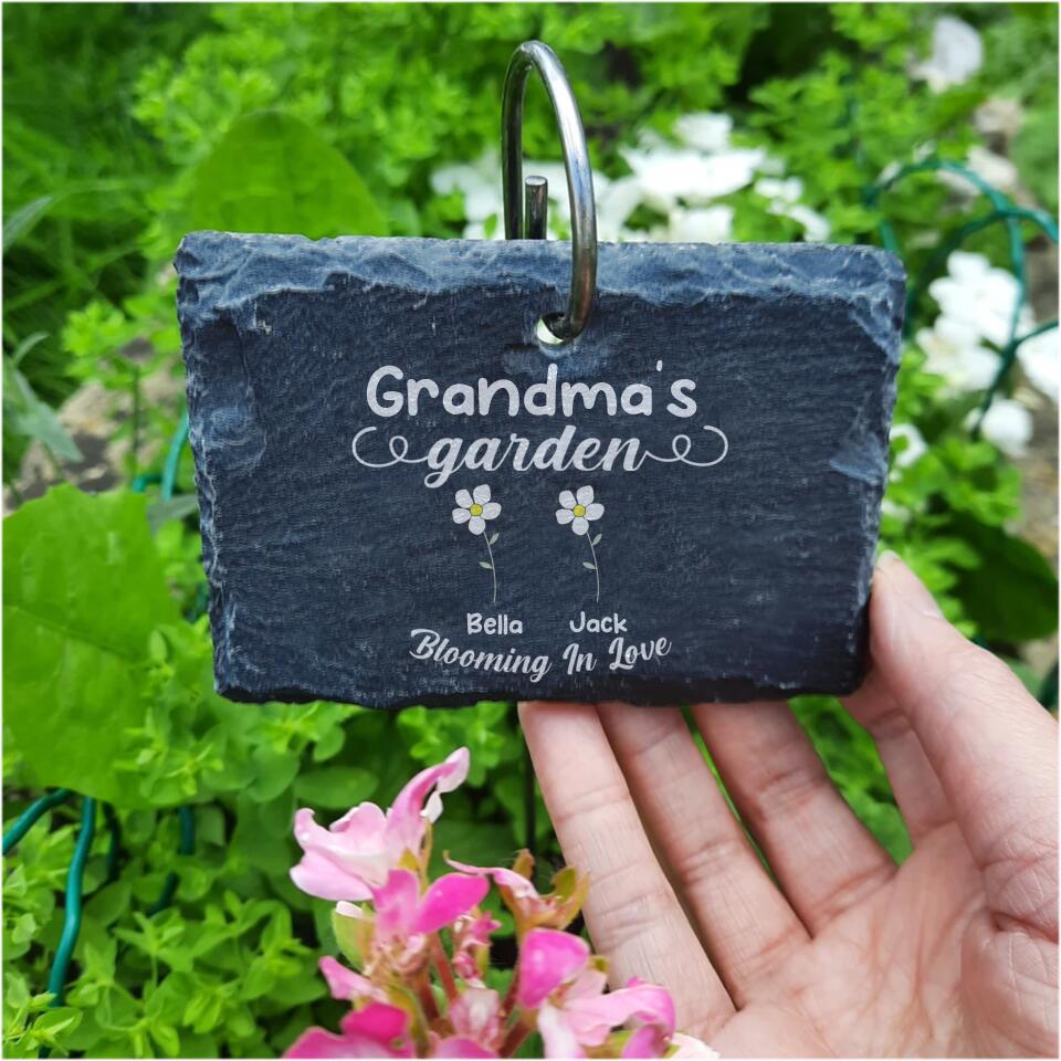 Custom Flower, Personalized Gift For Her - Personalized Garden Slate, Gift For Garden Lovers