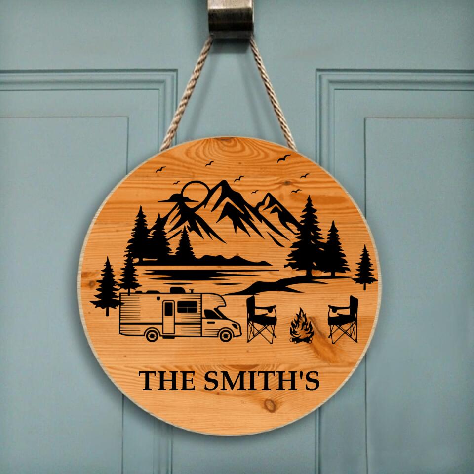 RV Sign, Camper Sign, Engraved RV Sign, RV Hanging Sign, Personalized Door Sign
