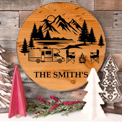 RV Sign, Camper Sign, Engraved RV Sign, RV Hanging Sign, Personalized Door Sign