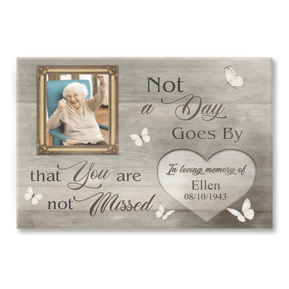 Not A Day Goes By That You Are Not Missed - Personalized Canvas