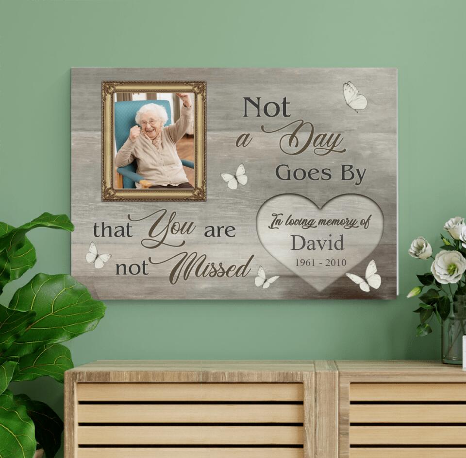 Not A Day Goes By That You Are Not Missed - Personalized Canvas