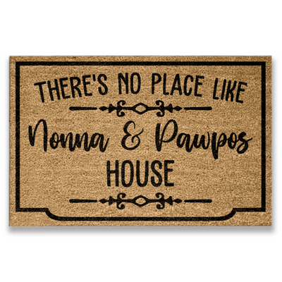 There's No Place Like Grandparents House - Personalized Coir Doormat