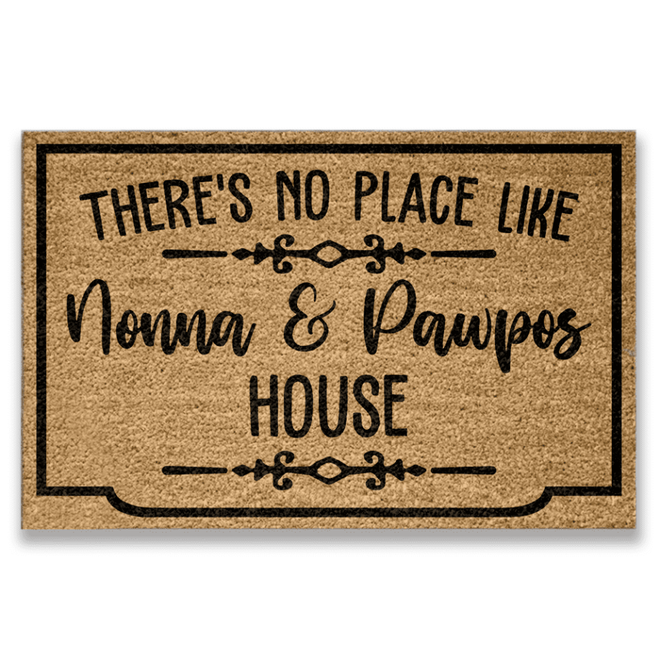 There&#39;s No Place Like Grandparents House - Personalized Coir Doormat