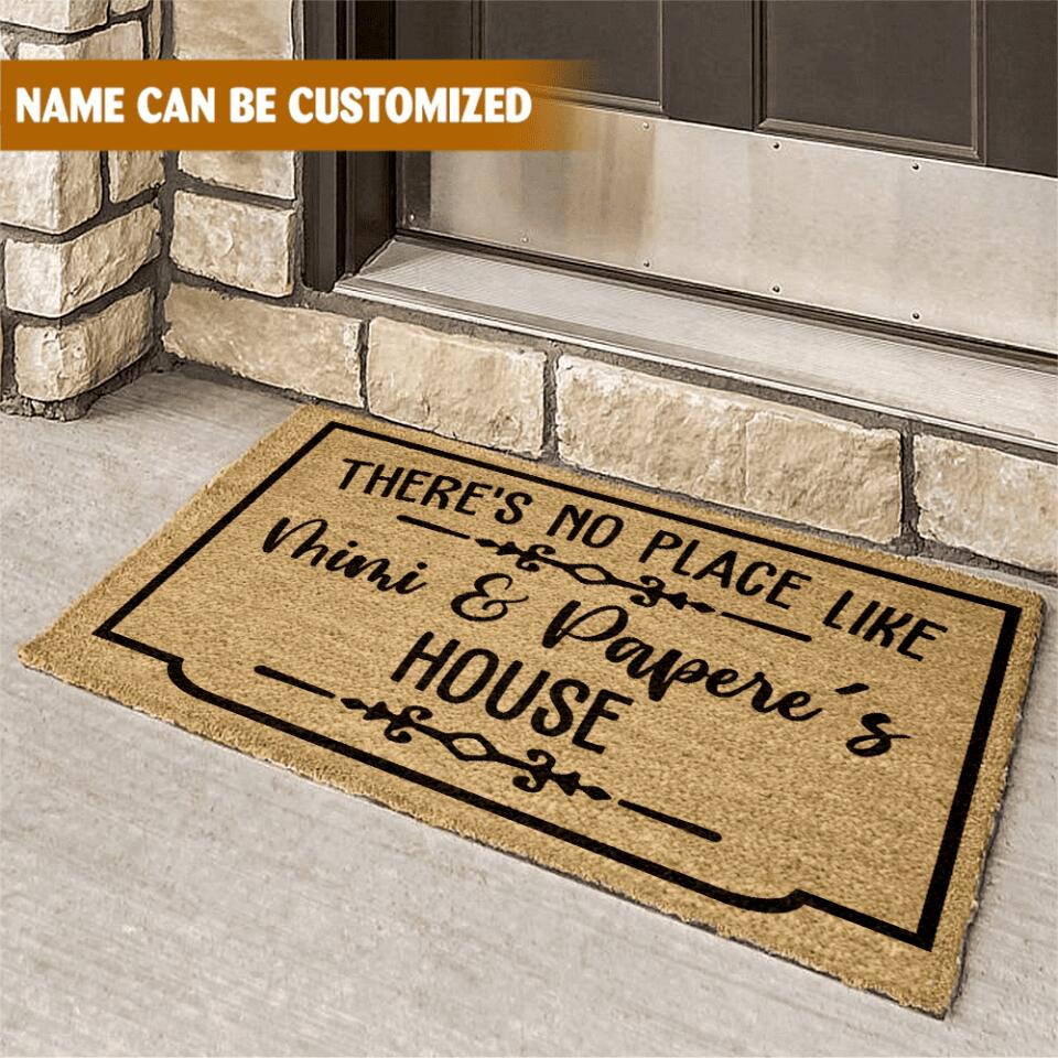There's No Place Like Grandparents House - Personalized Coir Doormat