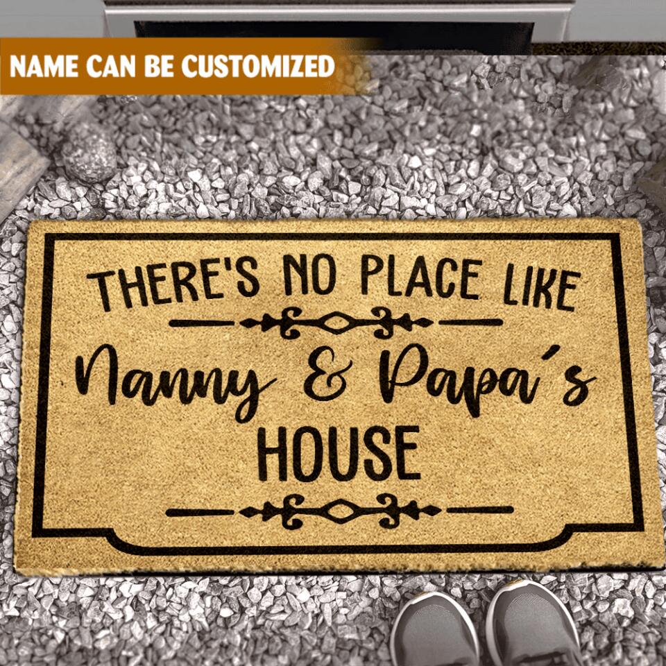 There's No Place Like Grandparents House - Personalized Coir Doormat