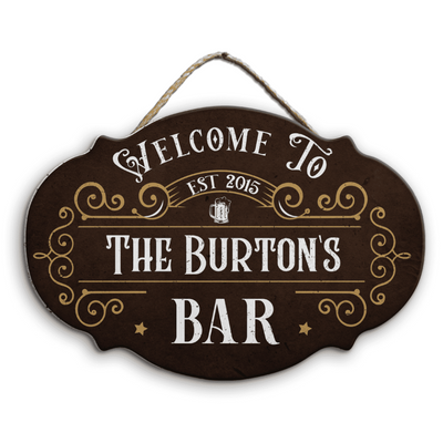 Welcome To Our Home, Gift For Family - Personalized Wooden Sign