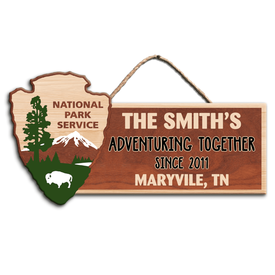 Personalized Wooden Sign, Adventuring Together Gift For Camping Lover