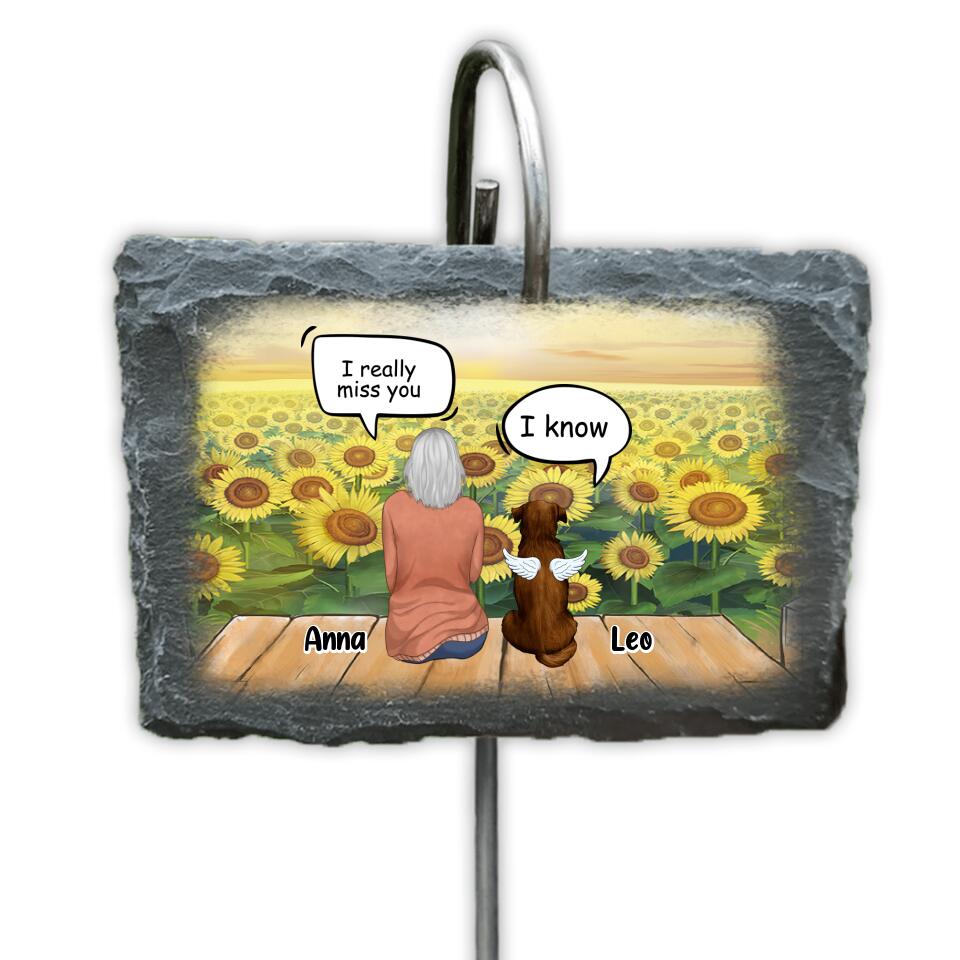 I Still Miss The Sound Of Your Paws, Pet Loss Gift - Personalized Slate