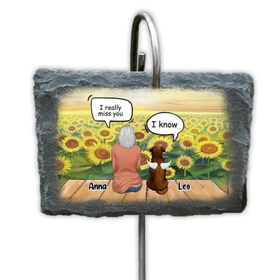 I Still Miss The Sound Of Your Paws, Pet Loss Gift - Personalized Slate