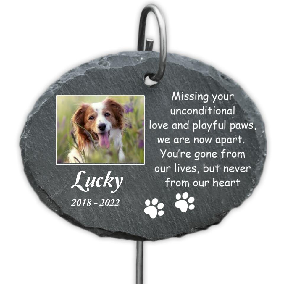 Missing Your Unconditional Love - Personalized Garden Slate