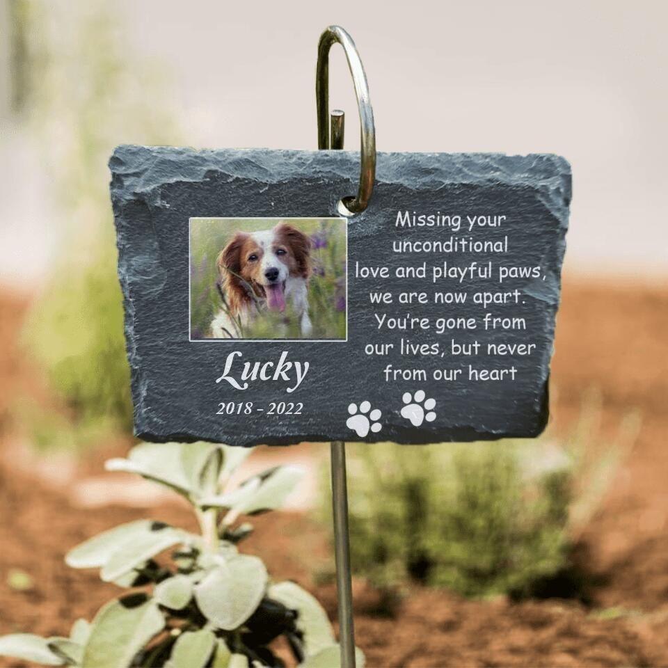 Missing Your Unconditional Love - Personalized Garden Slate