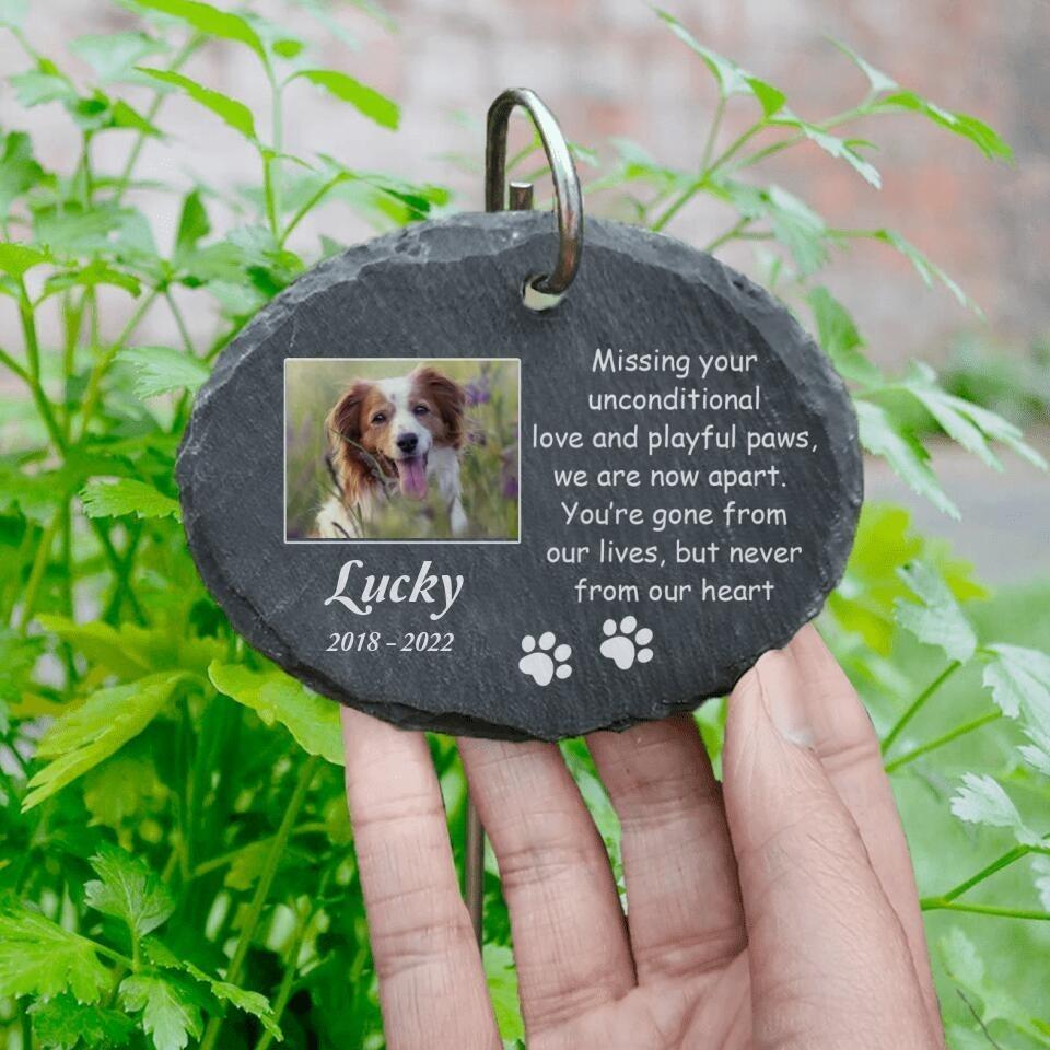 Missing Your Unconditional Love - Personalized Garden Slate