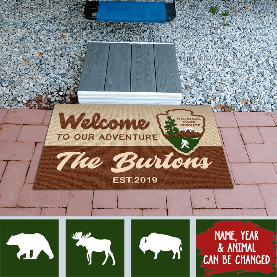 Welcome To Our Adventure - Personalized Doormat