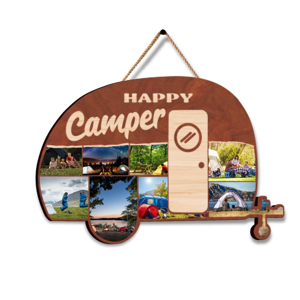 Happy Camper! Personalized 2 Layer Wooden Sign