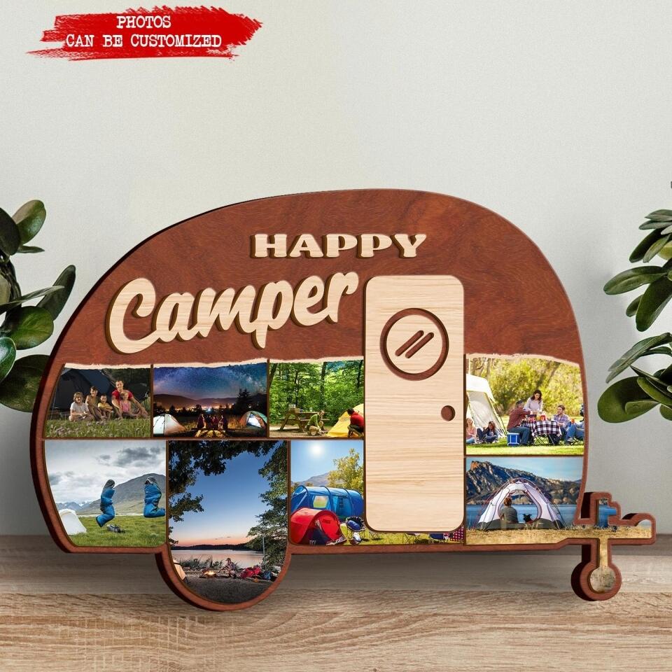 Happy Camper! Personalized 2 Layer Wooden Sign