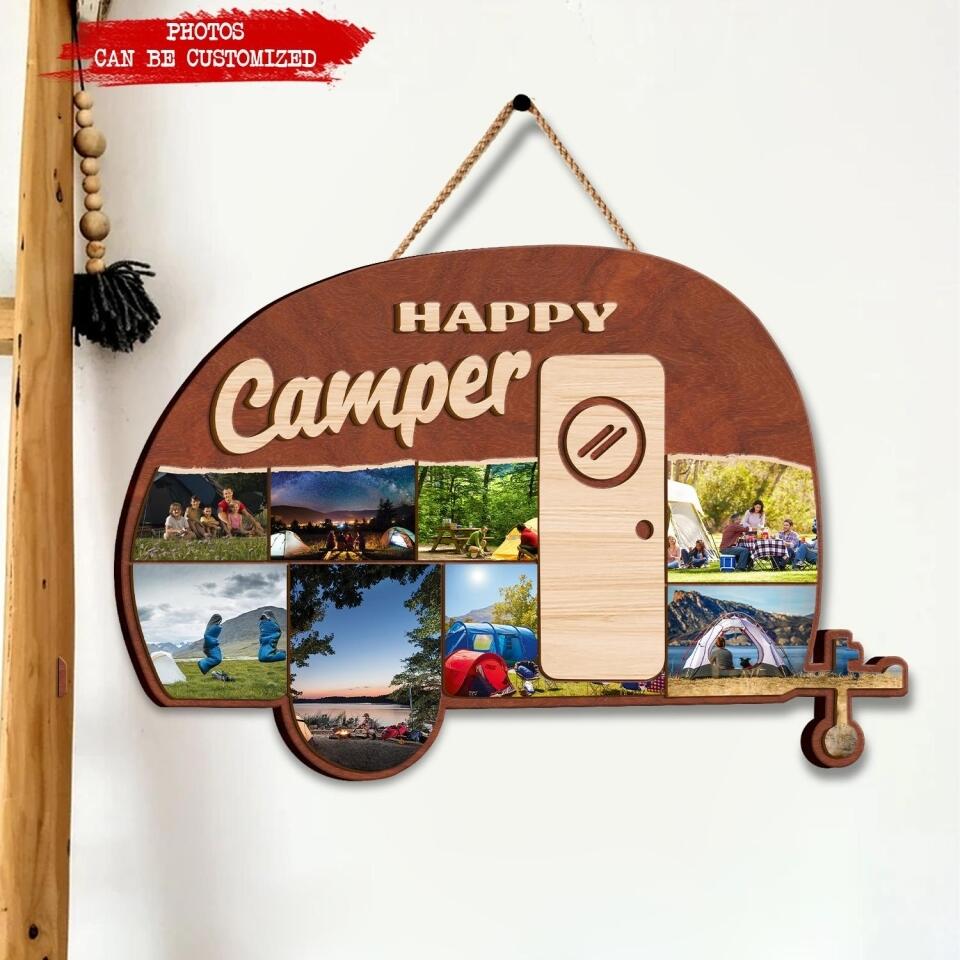 Happy Camper! Personalized 2 Layer Wooden Sign