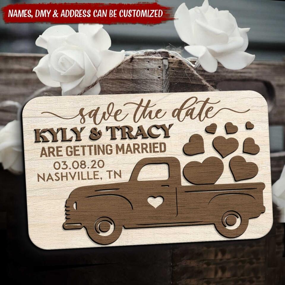 Save The Date Sign | Custom 2 Layer Wooden Sign