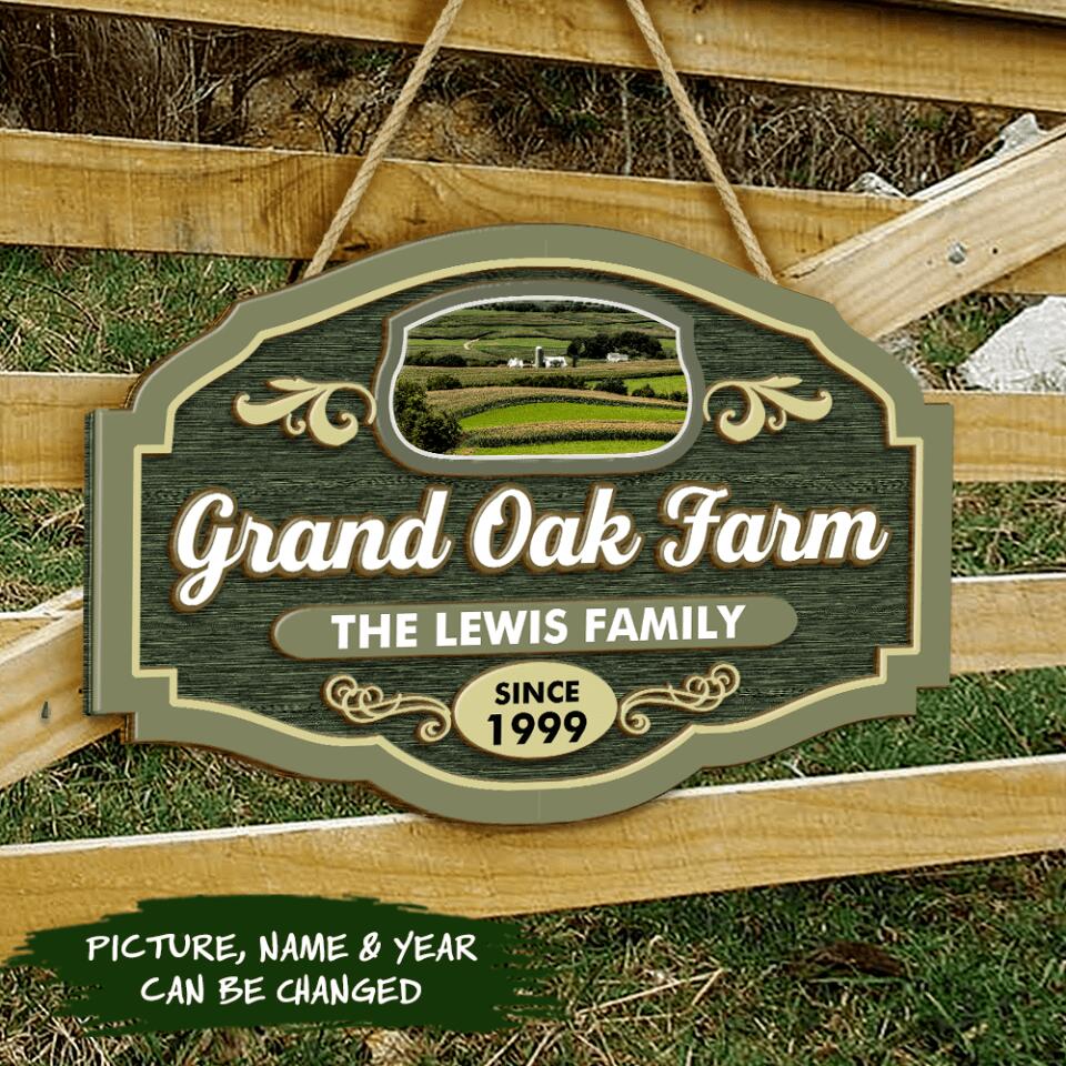 Wooden Farm Signs, Gift For Farmer - Personalized 2 Layer Sign ...