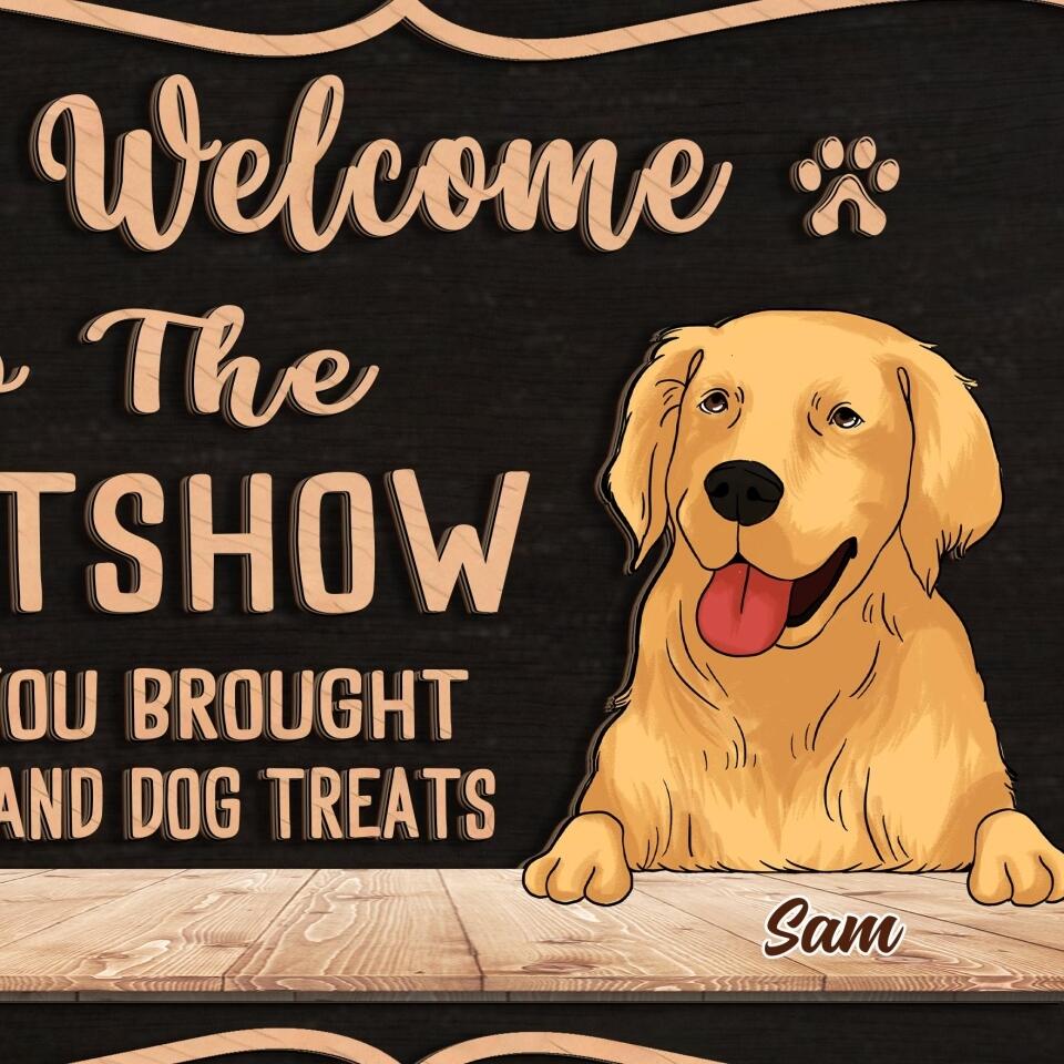 Welcome To The Shitshow - Personalized 2 Layer Wooden Sign Custom Shape