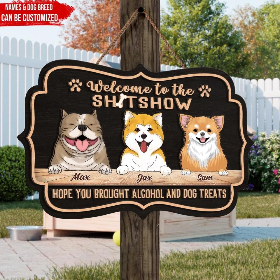 Welcome To The Shitshow - Personalized 2 Layer Wooden Sign Custom Shape