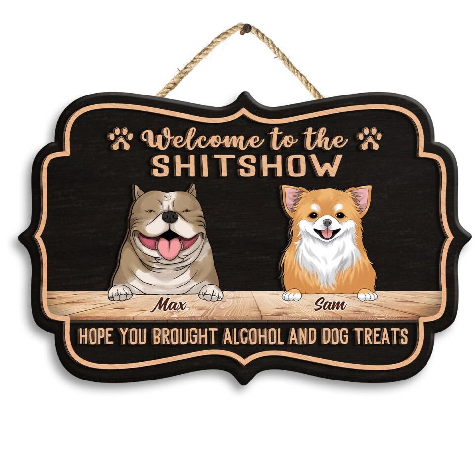 Welcome To The Shitshow - Personalized 2 Layer Wooden Sign Custom Shape