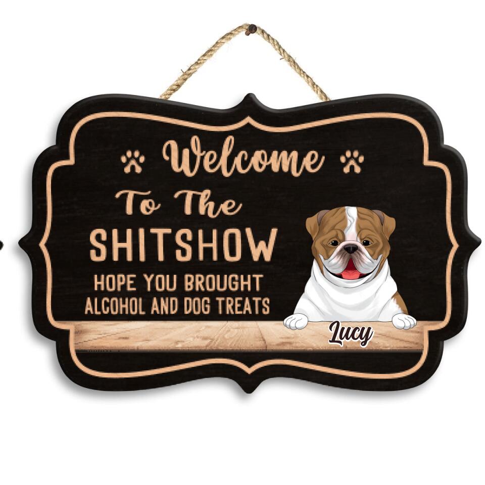 Welcome To The Shitshow - Personalized 2 Layer Wooden Sign Custom Shape