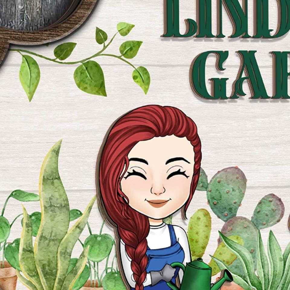 There's Like A Lot Of Plants In Here - Personalized 2 Layer Sign, Custom Shape