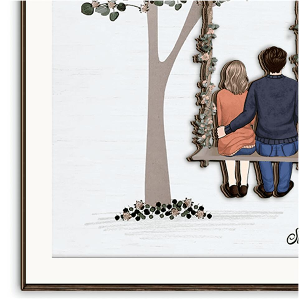 Personalized Anniversary 2 Layer Wooden Sign | Ruby Anniversary Personalized Gift