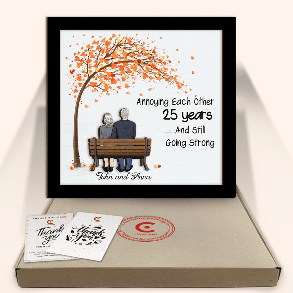 Annoying Each Other For Many Years & Still Going Strong | 2 Layer Wooden Sign | Gift For Couples, Husband Wife | Anniversary Gifts