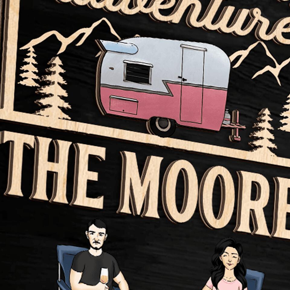 Our Adventure Wooden Sign | Custom 2 Layer Wooden Sign