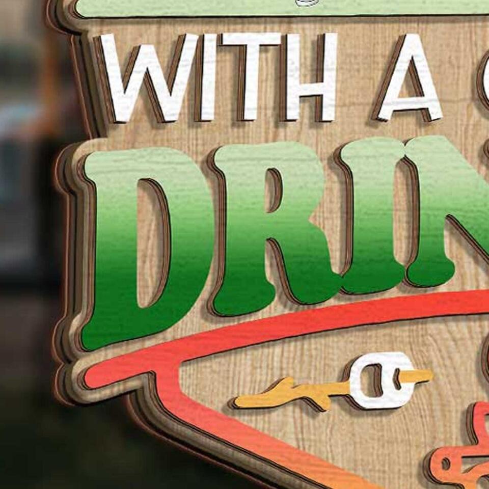 Weekend Forecast Camping - Personalized 2 Layer Sign Custom Shape