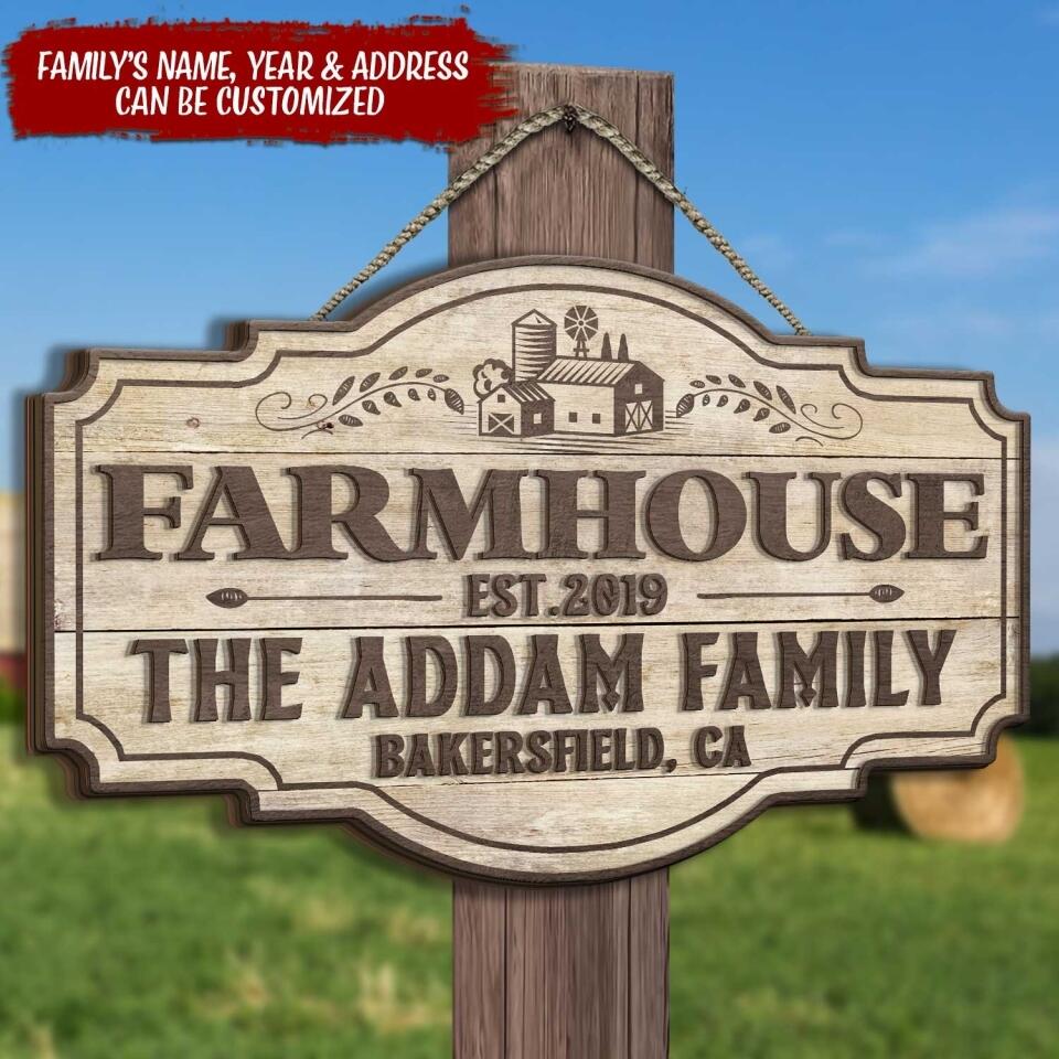 Personalized FarmHouse 2 Layer Sign