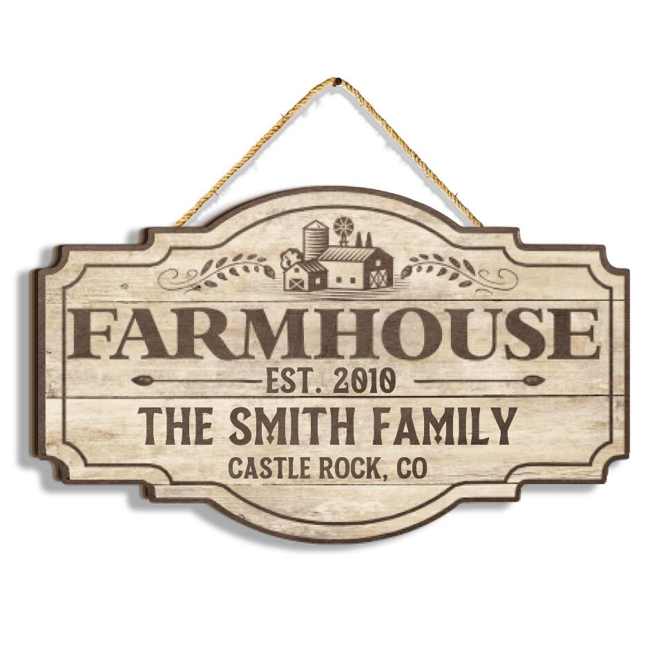 Personalized FarmHouse 2 Layer Sign