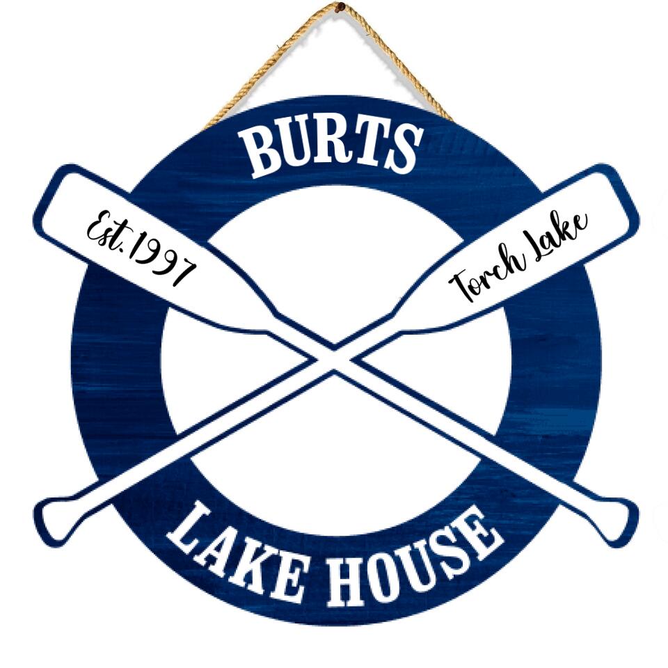 Customized Lake House Sign | Lake House Decor | Lake House Gifts | Housewarming Gift | 2 Layer Wooden Door Sign