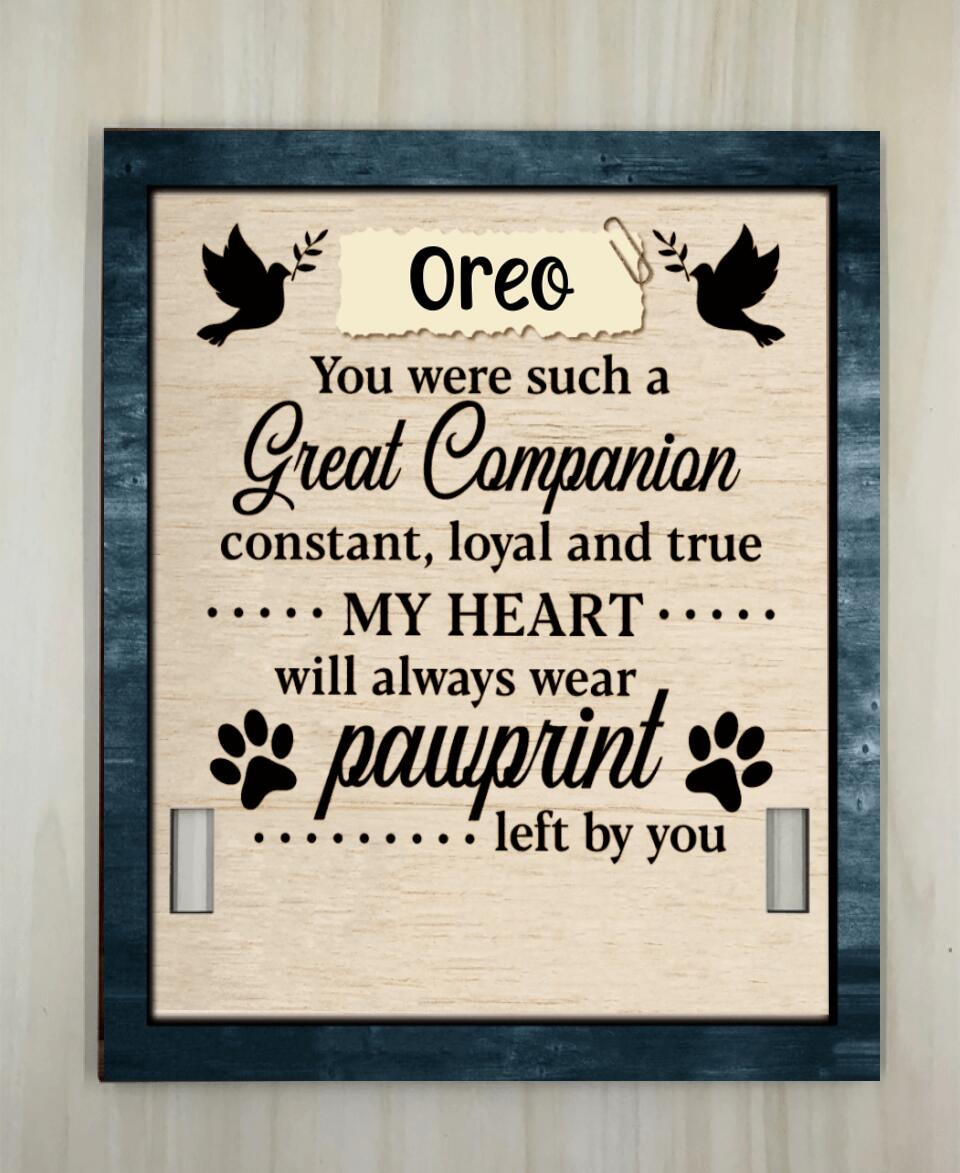 Pawprints Left By You- Personalized Memorial Sign