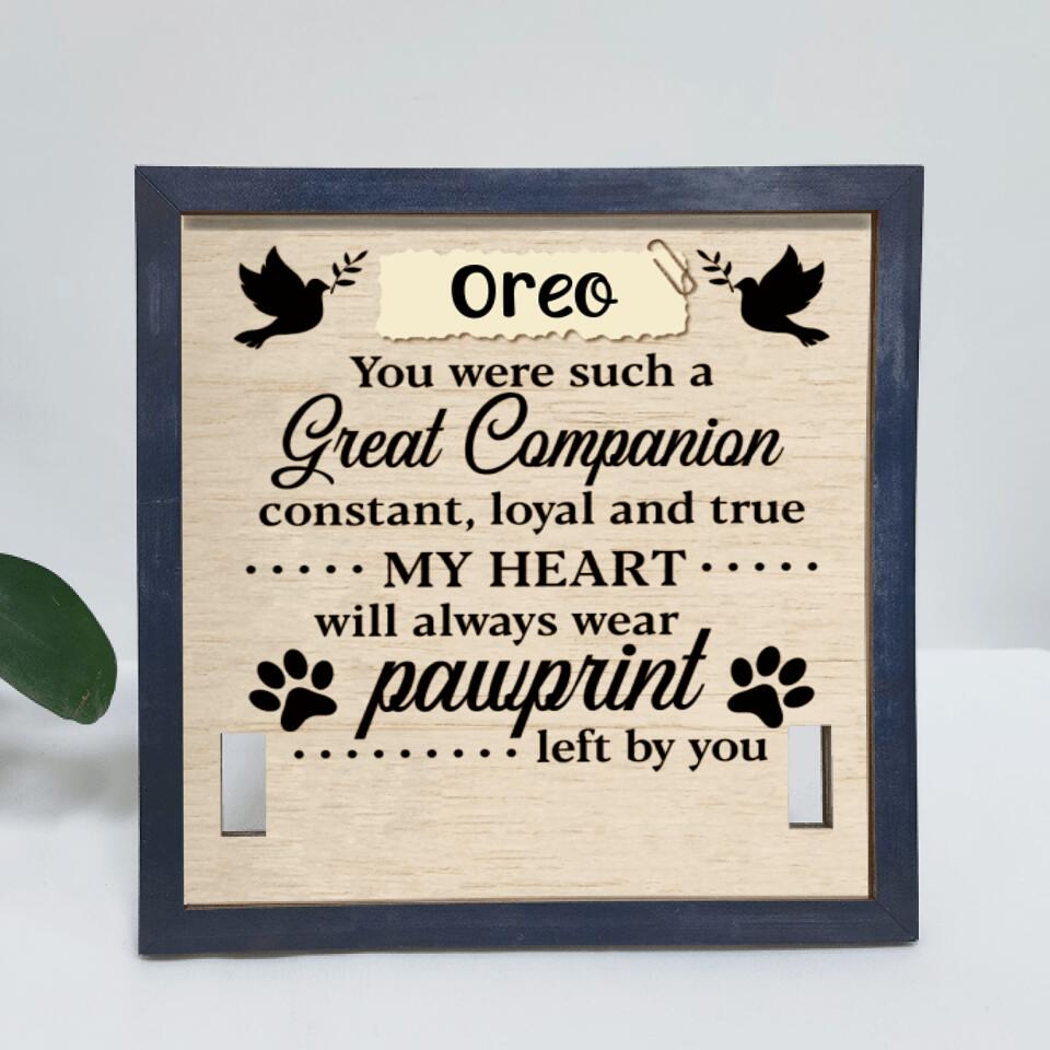 Pawprints Left By You- Personalized Memorial Sign