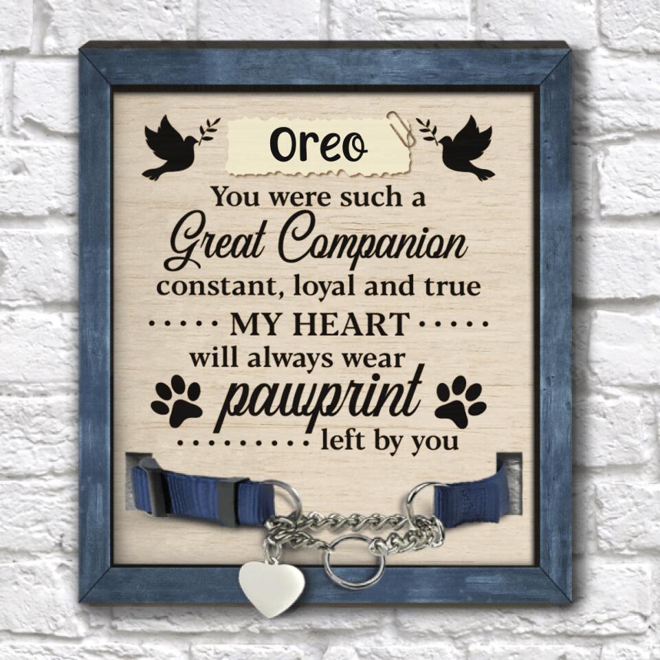 Pawprints Left By You- Personalized Memorial Sign