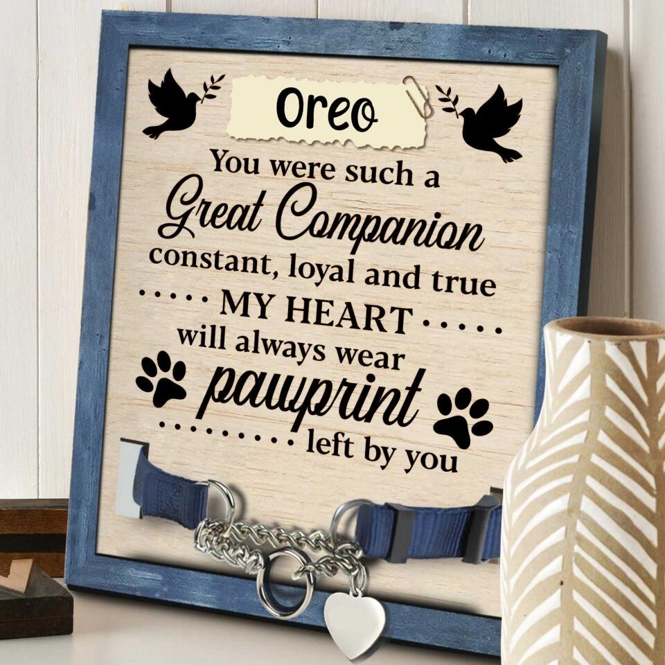 Pawprints Left By You- Personalized Memorial Sign