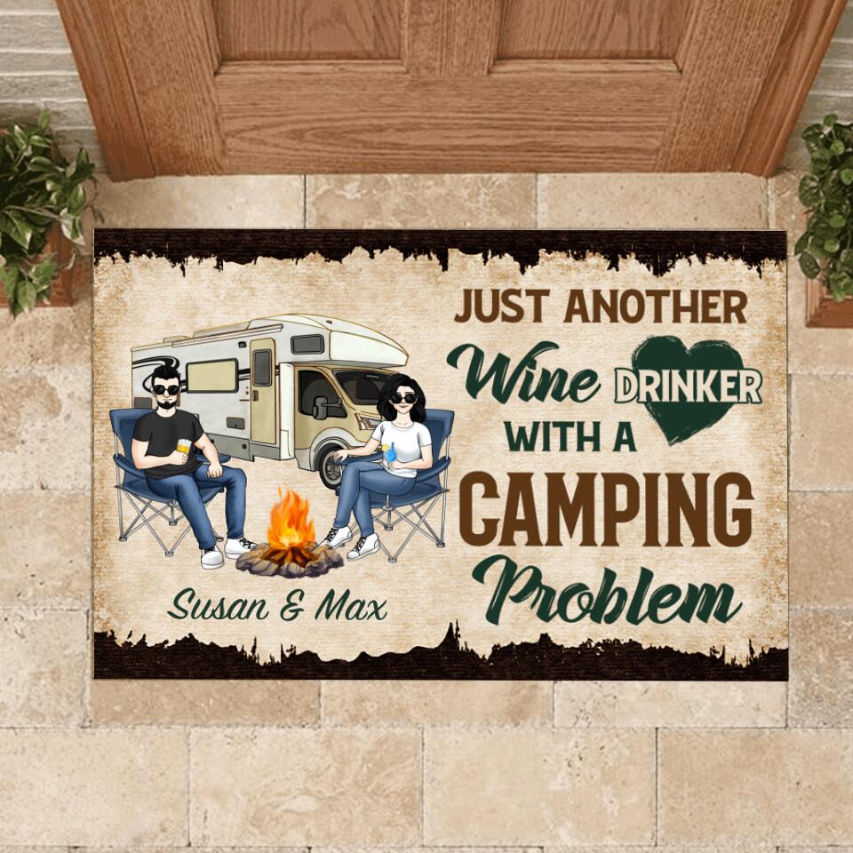 Just Another Wine Drinker Custom Doormat
