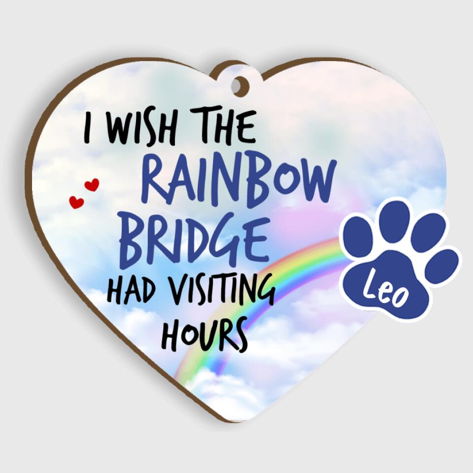 Pet Memorial Rainbow Wooden Ornament