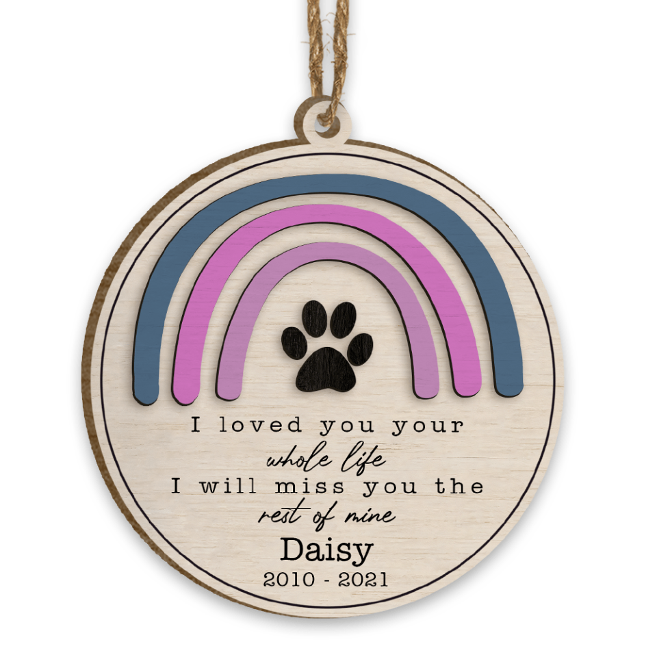 I Love You Your Whole Life - Personalized Wooden Christmas Ornament