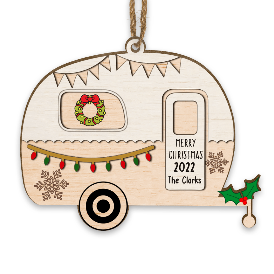 Christmas Ornament For Camper | Custom Wooden Ornament
